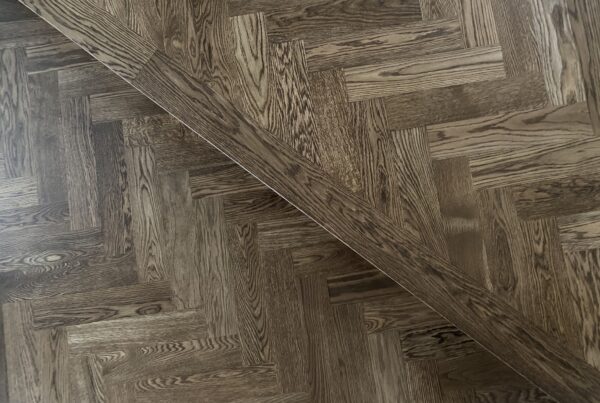 Herringbone hardwood floor installation, staining and finishing Boca Raton Palm Beach Fort Lauderdale FL